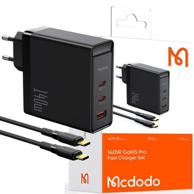 &amp;Icirc;ncărcător Usb-C, Gan, 140W, Cablu Usb-C 240W, 2M , Mcdodo foto