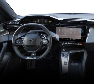 Folie Protectie Display Navigatie, Duragon, Peugeot 408 2022+, silicon Transparent, Anti-zgarieturi, Kit instalare foto