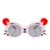 Ochelari de soare roz cu urechi 3D rosii