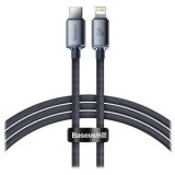 Cablu alimentare si date Baseus Crystal Shine, Fast Charging Data Cable pt. smartphone, USB Type-C la Lightning Iphone PD 20W, 1.2m, negru