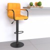 VidaXL Scaun de bar, galben muștar, material textil