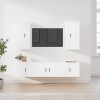 Set dulap TV, 5 piese, alb, lemn prelucrat