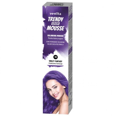 Spuma coloranta de par Trendy, Venita, nr 40, Violet Fantasy, mov aprins foto