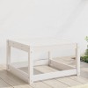 vidaXL Taburet Gradina Lemn Masiv Pin Alb 63.5x63.5x38 cm, Scaun Modular Exterior, Otoman Terasă Rezistent