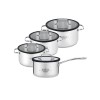 Set Oale Inox Bohmann Premium 8 Piese, 1.8-5.9L, 16-24cm, Capace Sticla, Baza Aluminiu, Interior Gradat, Argintiu
