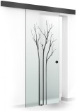 Usa culisanta Boss &reg; Black, model Peace negru, 80x215 cm, sticla 8 mm mata securizata, glisanta in ambele directii