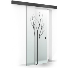 Usa glisanta Boss &reg; Black, model Peace negru, 60x215 cm, sticla 8 mm mata securizata, culisanta in ambele directii