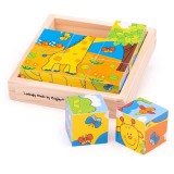 Puzzle cubic - safari, BigJigs Toys