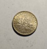 Franta 1 Franc 1918 UNC, Europa