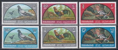 Sharjah (E A U) 1965 - Păsări native, PA, MNH foto