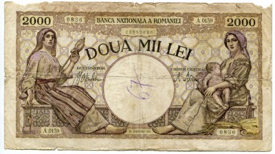 Bancnota 2000 lei 1941, 18 noiembrie foto