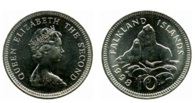 Insulele Falkland 1998 - 10 pence UNC foto