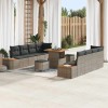 VidaXL Set de canapele pentru grădină 11 pcs Gri deschis și gri &icirc;nchis 3364838