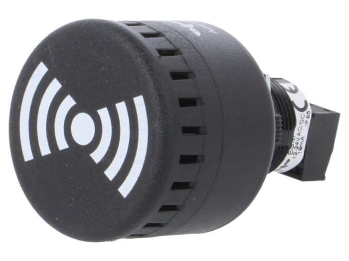 Buzzer Acustic 24VDC/24VAC IP65 Negru