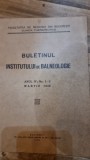 Buletinul Institutului de balneologie anul IV, nr. 1-2, martie 1930