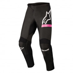 Pantaloni Moto Alpinestars MX Stella Fluid Chaser, Negru/Roz, Marime 32