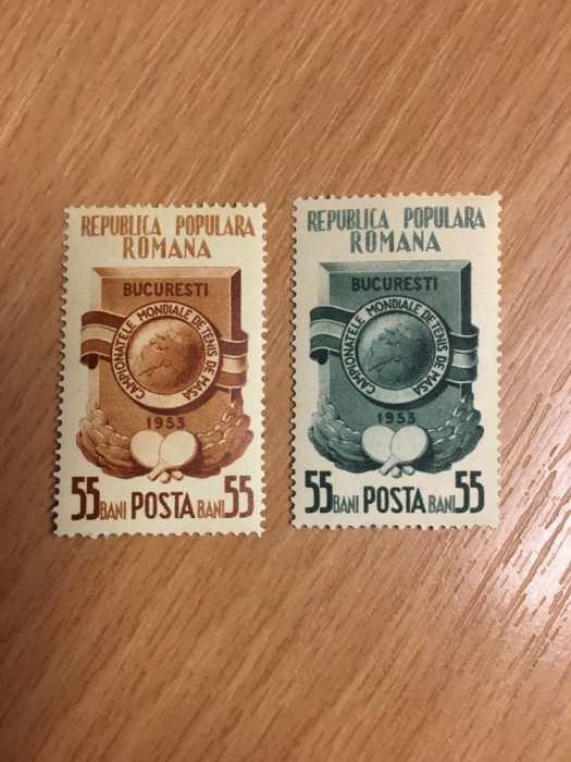 Romania 1953 - C.M. de Tenis de Masa MNH Romania 1953 - C.M. de Tenis de Masa MNH