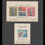 Propaganda pentru Jocurile Olimpice Mexic1968 - Mexic 1965 - MNH - Blocuri negumate, Nestampilat