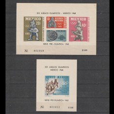 Propaganda pentru Jocurile Olimpice Mexic1968 - Mexic 1965 - MNH - Blocuri negumate