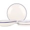 Rinart Set de vesela - Blue Edge - 24 bucăți - 6 persoane - Porţelan