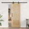 vidaXL Set Ușă Glisantă Manual Natural și negru 73.5 x 198.5 cm
