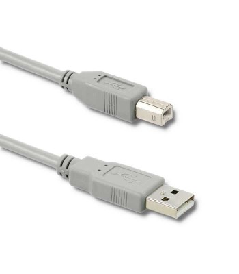 Cablu USB 2.0 A - USB B imprimanta 1m gri QOLTEC-50395 foto
