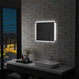 vidaXL Oglindă cu LED de perete de baie, cu senzor tactil, 60 x 50 cm