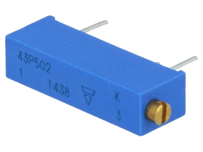 Rezistor multitură 5k&Omega;, 15 ture