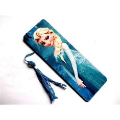 Semn de carte cu femeie blonda imbracata in albastru, semn de carte din lemn 37851