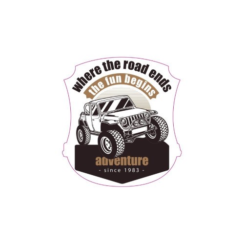 Abtibild &quot;ADVENTURE 4X4&quot; Cod: TAG 009 / T2 Automotive TrustedCars