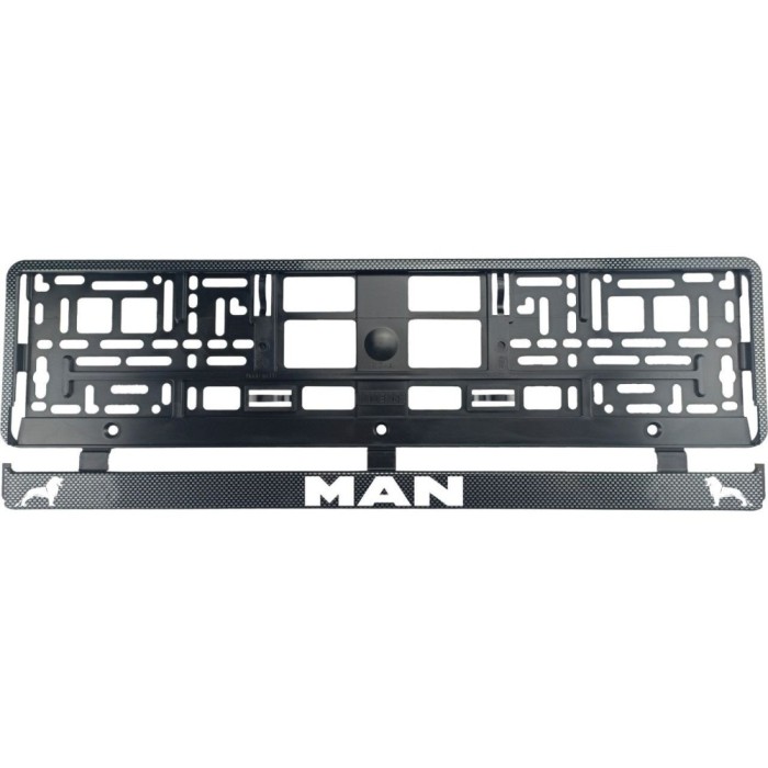 Set 2 bucati, suport numar inmatriculare Carbon, MAN III
