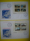 HOPCT PLIC FDC NR 1492 COLABOREAREA CULTURAL ECONOMICA INTEREUROPEANA 1982 -SET 2 FDC-ROMANIA