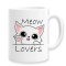 Cana alba personalizata &quot;Meow lovers&quot;, INOVATIX&reg;. 330ml