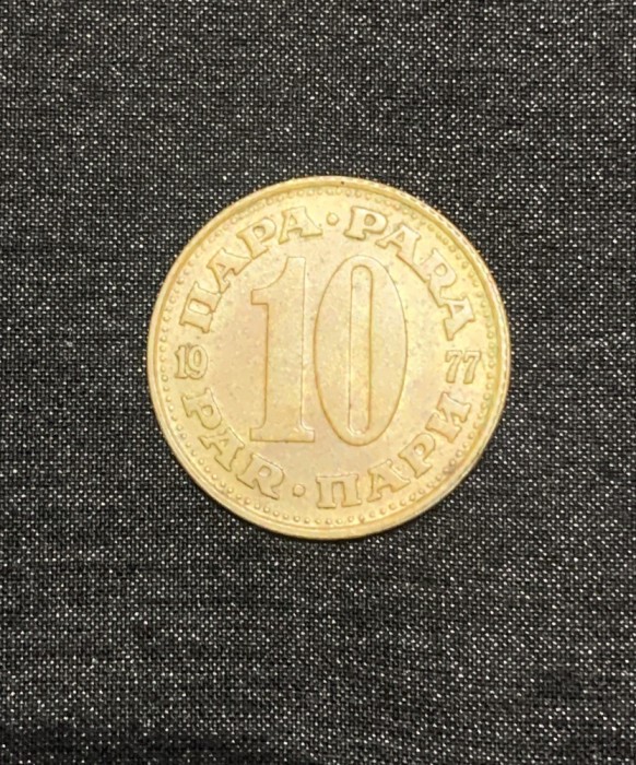 Moneda 10para 1977 iugoslavia