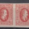ROMANIA 1865 LP 17 ALEXANDRU IOAN CUZA EFIGIA DOMNITORULUI IN OVAL 20 PARALE ROSU PERECHE GUMA ORIGINALA SARNIERA
