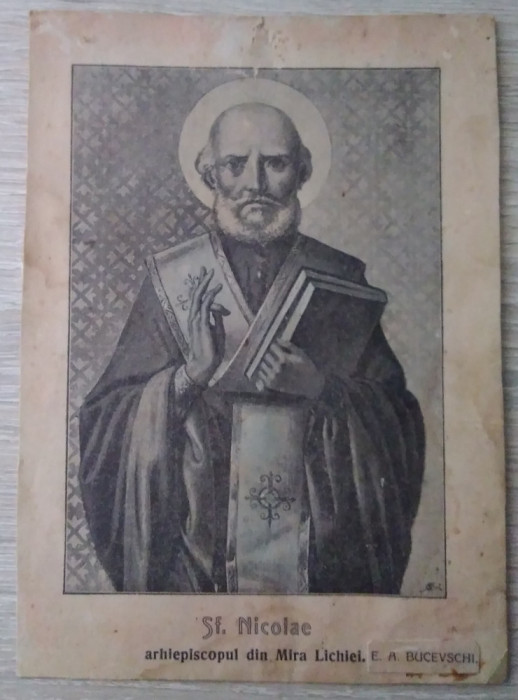 Ilustrație veche Sf. Nicolae