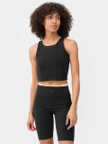 Tricou crop-top de antrenament pentru femei, 4F Sportswear