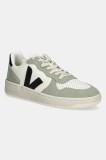 Veja sneakers din piele VI0220500B V-10 LEATHER bărbați, culoarea verde, VI0220500B