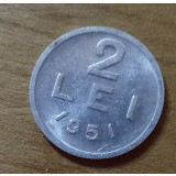 MNDRO10 moneda RPR Romania 2 lei 1951