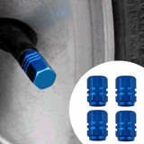 Set capacele auto pentru ventil hexagon albastru 4 buc AVX-AM02239