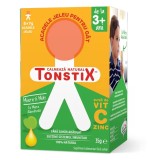 Acadele jeleu cu miere Tonstix, mere, cu vitamina C si Zinc, set cu stickere, 3 ani