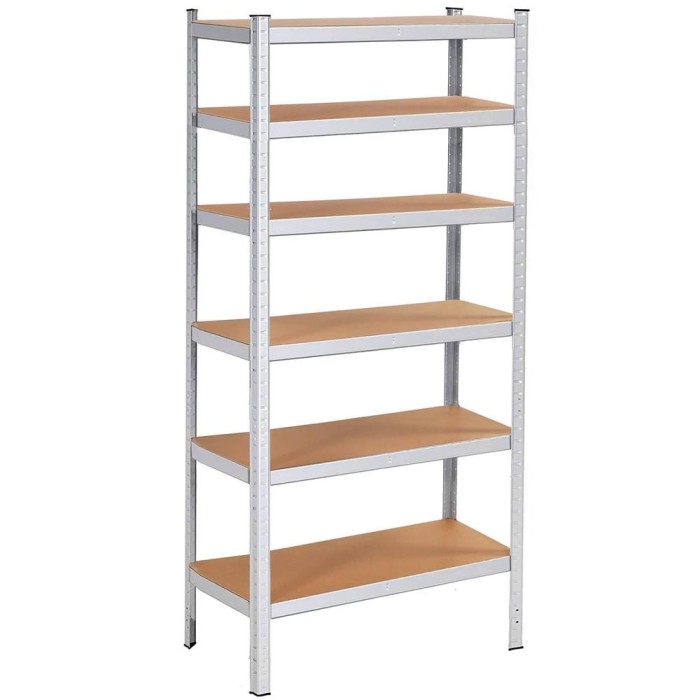 Raft cadru metalic modular pentru depozitare, 6 polite, 225x110x50cm, sarcina 900kg Household NewTrend