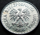 Cumpara ieftin Moneda 1 ZLOT - POLONIA, anul 1986 *cod 2806 B, Europa, Aluminiu