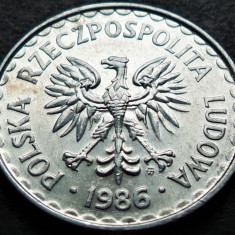 Moneda 1 ZLOT - POLONIA, anul 1986 *cod 2806 B