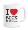 Cana alba personalizata &quot;I love rock &amp; roll&quot;, INOVATIX&reg;. 330ml, Oem