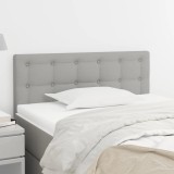vidaXL Tăblie de pat, gri deschis, 100x5x78/88 cm, textil