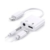 Adaptor Audio Lightning &amp; Jack 3.5mm XO NB172B, 2A, 0.2m, Alb, Compatibil iPhone