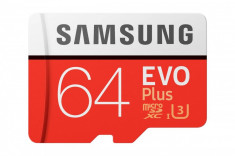 Card de memorie Samsung MB-MC64GA/EU MEVO Plus 64GB Class 10 UHS-1 + Adaptor SD foto