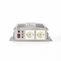 Invertor de tensiune 12V DC - 230V AC 1000 W 2x iesire Schuko Nedis foto