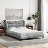 VidaXL Cadru de pat fără saltea, gri deschis, 120x200 cm, textil